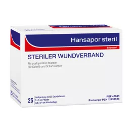 HANSAPOR penso esterilizado para feridas 6x7 cm, 25 unidades