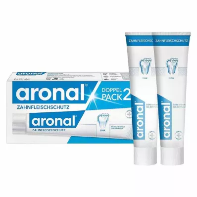 Pasta de dente protetora de gengiva aronal embalagem dupla, 2x75 ml Pasta de dente protetora de gengiva aronal embalagem dupla, 2x75 ml