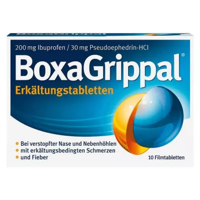BOXAGRIPPAL Comprimidos para constipação 200 mg/30 mg FTA, 10 unidades