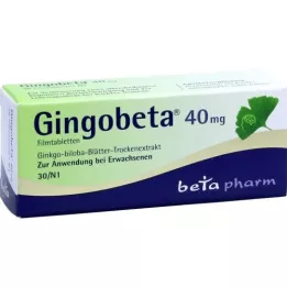 GINGOBETA Comprimidos revestidos por película de 40 mg, 30 unidades