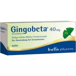 Gingobeta 40 mg comprimidos revestidos por película, 60 unidades