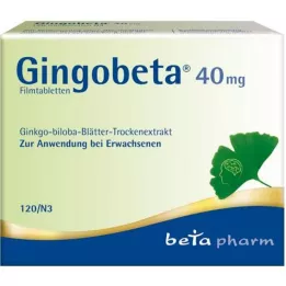 Gingobeta 40 mg comprimidos revestidos por película, 120 unidades