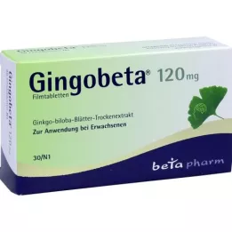GINGOBETA Comprimidos revestidos por película de 120 mg, 30 unidades