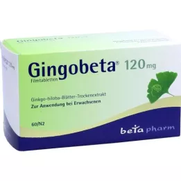 GINGOBETA Comprimidos revestidos por película de 120 mg, 60 unidades