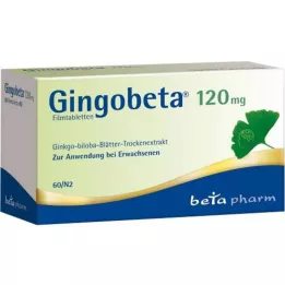 Gingobeta 120 mg comprimidos revestidos por película, 60 unidades