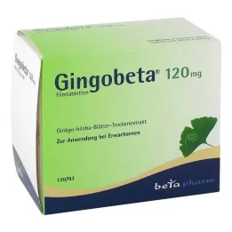 Gingobeta 120 mg comprimidos revestidos por película, 120 unidades