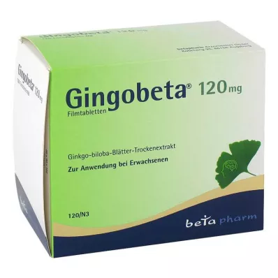 Gingobeta 120 mg comprimidos revestidos por película, 120 unidades Gingobeta 120 mg comprimidos revestidos por película, 120 unidades