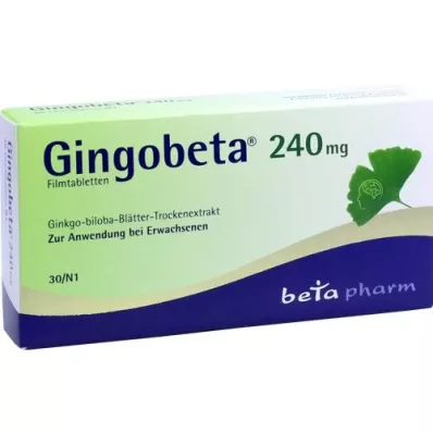 GINGOBETA Comprimidos revestidos por película de 240 mg, 30 unidades