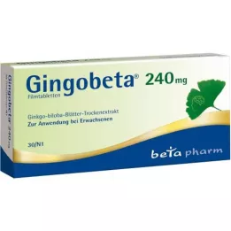 GINGOBETA Comprimidos revestidos por película de 240 mg, 30 unidades