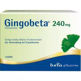 Gingobeta 240 mg comprimidos revestidos por película, 120 unidades