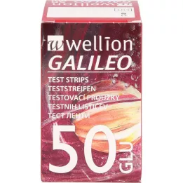WELLION GALILEO Tiras de teste de glucose no sangue, 50 unidades