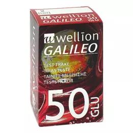 WELLION GALILEO Tiras de teste de glucose no sangue, 50 unidades