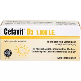 CEFAVIT D3 1.000 U.I. comprimidos revestidos por película, 100 unid
