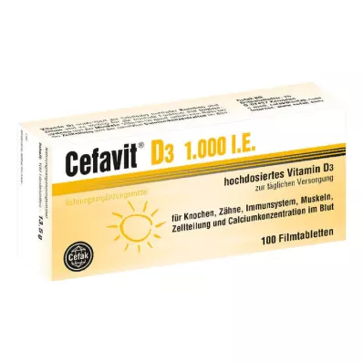 CEFAVIT D3 1.000 U.I. comprimidos revestidos por película, 100 unid