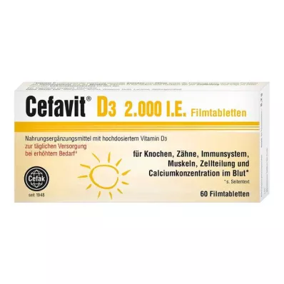 Cefavit D3 2.000 UI comprimidos revestidos por película, 60 unidades Cefavit D3 2.000 UI comprimidos revestidos por película, 60 unidades