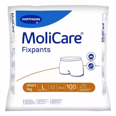 MOLICARE Calças Fixpants perna curta tamanho L, 100 unidades