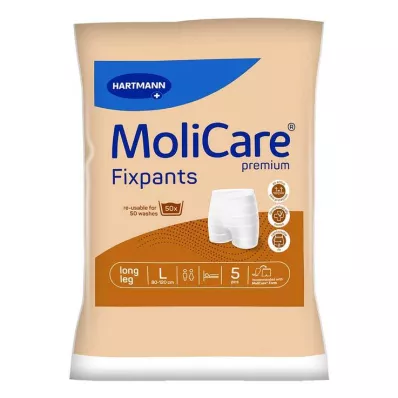 MOLICARE Calças Premium Fixpants perna comprida tamanho L, 5 unidades