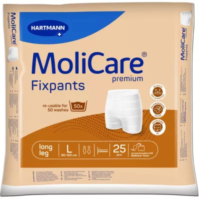 MOLICARE Calças Premium Fixpants perna comprida tamanho L, 25 unidades