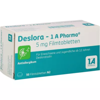 DESLORA-1A Pharma 5 mg comprimidos revestidos por película, 50 unidades