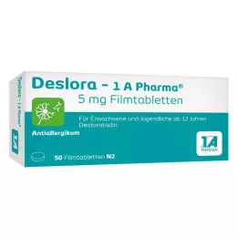 Deslora – 1 A Pharma® 5 mg comprimidos revestidos por película, 50 unid