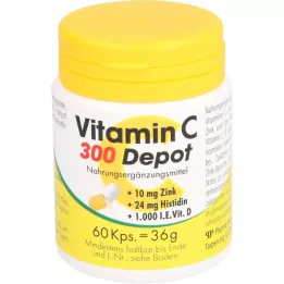 VITAMIN C 300 Depot+Zinco+Histidina+D Cápsulas, 60 Cápsulas