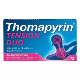 THOMAPYRIN TENSION DUO 400 mg/100 mg comprimidos revestidos por película, 12 unidades