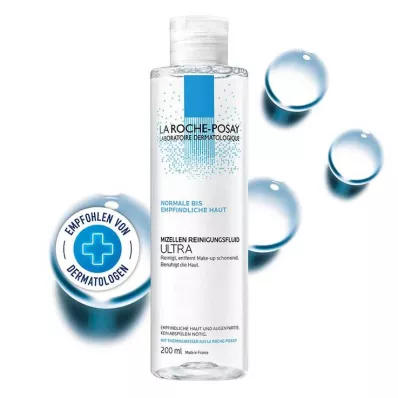 La Roche-Posay Fluido de Limpeza Micelar Ultra para pele sensível, 200 ml La Roche-Posay Fluido de Limpeza Micelar Ultra para pele sensível, 200 ml