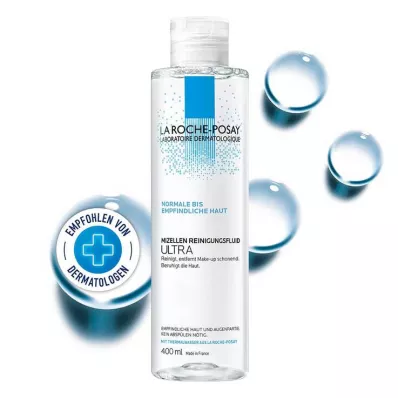 La Roche-Posay Fluido de Limpeza Micelar Ultra para pele sensível, 400 ml