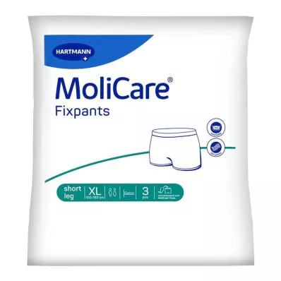 MOLICARE Calças Fixpants perna curta tamanho XL, 3 peças