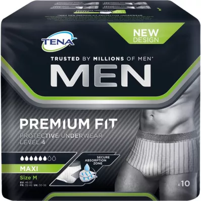 TENA MEN Roupa interior de nível 4 Premium Fit Prot.M, 12 unidades