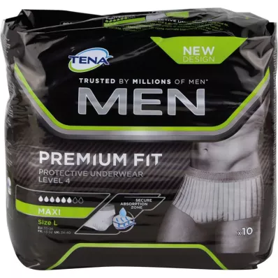 TENA MEN Level 4 Premium Fit Prot.Underwear L, 10 unidades