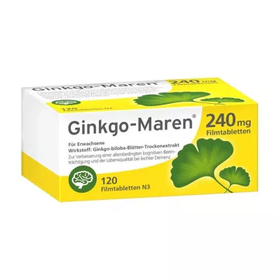 Ginkgo-Maren 240 mg comprimidos revestidos por película, 120 unidades Ginkgo-Maren 240 mg comprimidos revestidos por película, 120 unidades