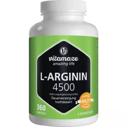 L-ARGININ HOCHDOSIERT Cápsulas de 4.500 mg, 360 unid