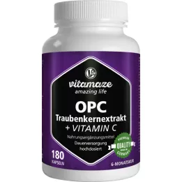 OPC TRAUBENKERNEXTRAKT Cápsulas de dose elevada+vitamina C, 180 unidades