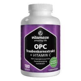 OPC TRAUBENKERNEXTRAKT Cápsulas de dose elevada+vitamina C, 180 unidades