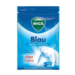 WICK BLAU Saqueta de rebuçados de mentol sem açúcar, 72 g