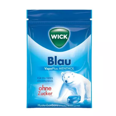 WICK BLAU Doces de mentol sem saco de açúcar, 72 g WICK BLAU Doces de mentol sem saco de açúcar, 72 g