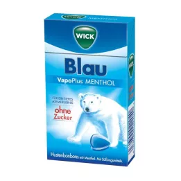 WICK BLAU Rebuçados de mentol sem açúcar Clickbox, 46 g