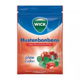 WICK Cereja selvagem & Rebuçados de eucalipto sem açúcar Btl, 72 g