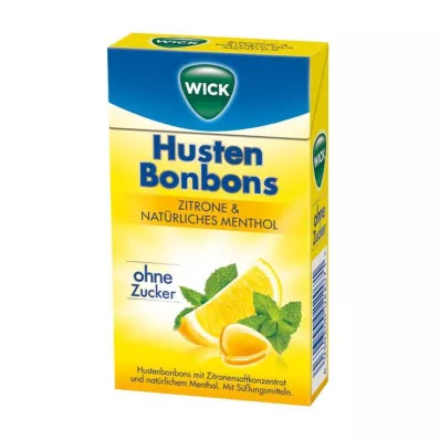 WICK Limão &amp; balas naturais de mentol sem açúcar Clickbox, 46 g