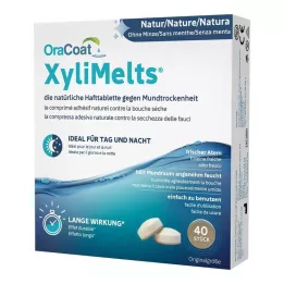 ORACOAT Pastilhas adesivas XyliMelts sem menta, 40 unidades