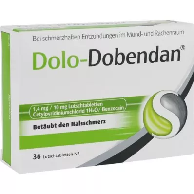 DOLO-DOBENDAN 1,4 mg/10 mg pastilhas, 36 unid