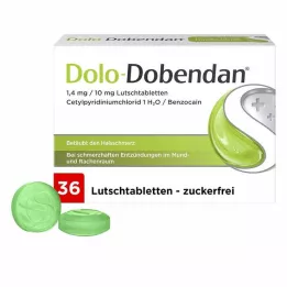 DOLO-DOBENDAN 1,4 mg/10 mg pastilhas, 36 unid