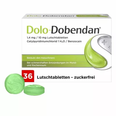 DOLO-DOBENDAN 1,4 mg/10 mg pastilhas, 36 unid DOLO-DOBENDAN 1,4 mg/10 mg pastilhas, 36 unid