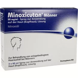 MINOXICUTAN Homens 50 mg/ml spray, 3X60 ml