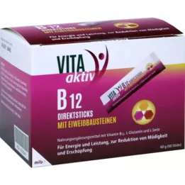 VITA AKTIV B12 sticks directos com blocos de construção de proteínas, 60 unidades