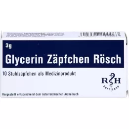 GLYCERIN ZÄPFCHEN Rösch 3 g contra a obstipação, 10 unid