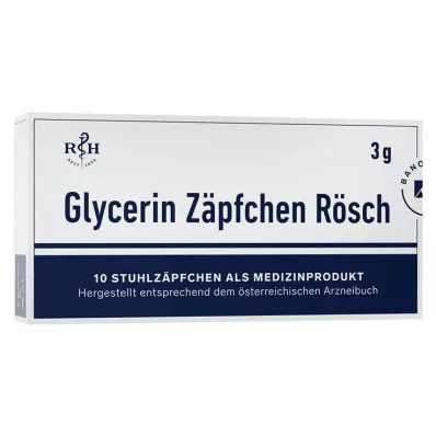 Supositórios de glicerina Rösch 3 g contra prisão de ventre, 10 unid Supositórios de glicerina Rösch 3 g contra prisão de ventre, 10 unid