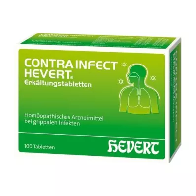 CONTRAINFECT Comprimidos para constipações Hevert, 100 unidades