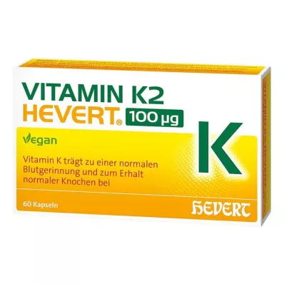 Vitamina K2 Hevert cápsulas de 100 µg, 60 unid Vitamina K2 Hevert cápsulas de 100 µg, 60 unid